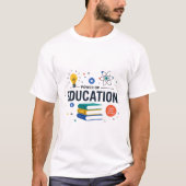 知識は力なりTシャツ | 励ましの言葉を胸に Tシャツ (正面)