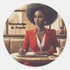 知識は力の実現の夢 ラウンドシール