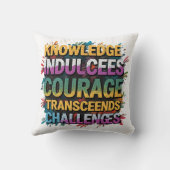 知識は力を与え、勇気は勝つ クッション (裏面)