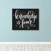 知識は力 キャンバスプリント (インサイチュ (ウッドフロア))