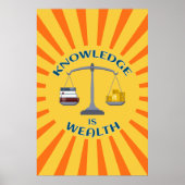 知識は富の知性のことわざポスター ポスター (正面)