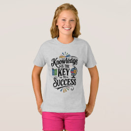 知識は成功の鍵 Tシャツ