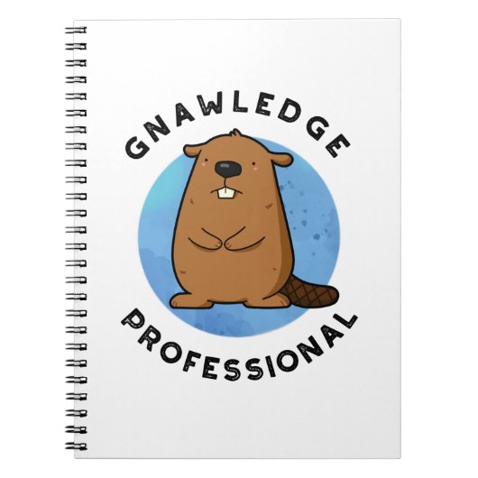 知識ネズミプロフェッショナルユーモアビーバーパン ノートブック (正面)