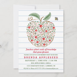 知識先生のリンゴ退職票の種子 招待状