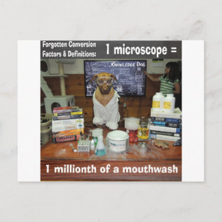 知識犬忘れ転換顕微鏡 ポストカード