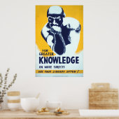 知識素晴らしのため – ライブラリを頻繁に使用する ポスター (キッチン)