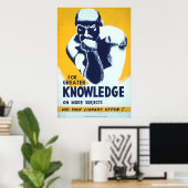 知識素晴らしのため – ライブラリを頻繁に使用する ポスター (ホームオフィス)