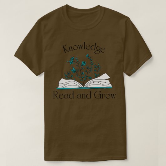 知識読と成長 Tシャツ (デザイン正面)