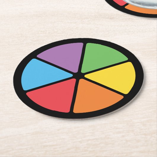 知識 ラウンドペーパーコースター (アングル)