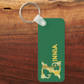 矩形ケルト結び目模様装飾大文字Z キーホルダー (正面)