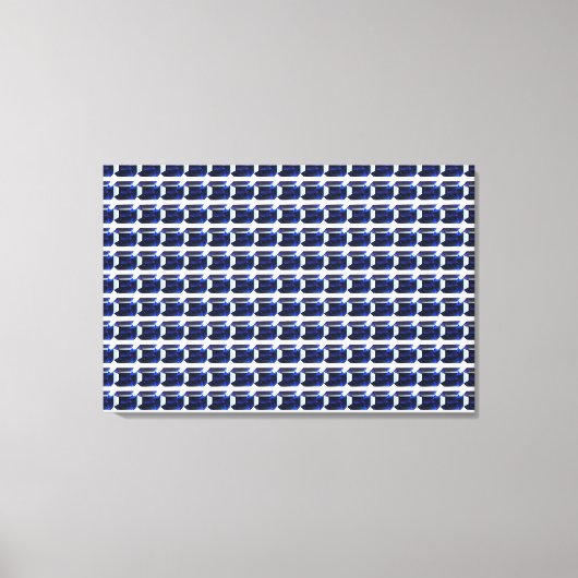 矩形サファイアブルー キャンバスプリント (正面)