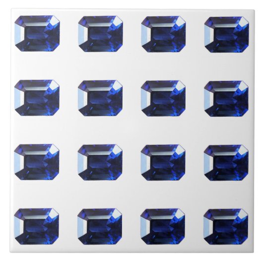 矩形サファイアブルー タイル (正面)
