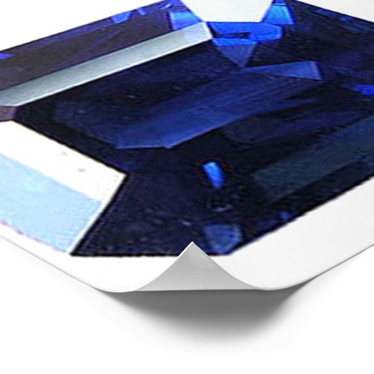 矩形サファイアブルー ポスター (角)