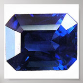 矩形サファイアブルー ポスター (正面)