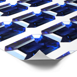 矩形サファイアブルー ポスター