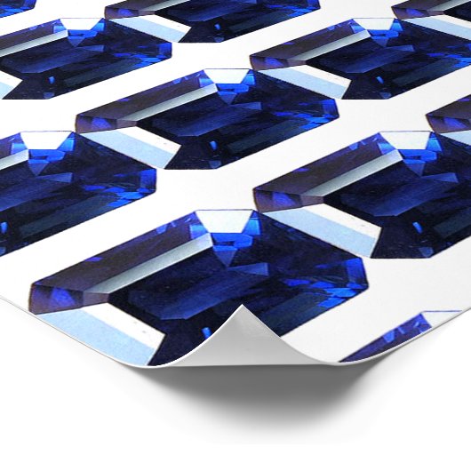 矩形サファイアブルー ポスター (角)