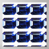 矩形サファイアブルー ポスター (正面)