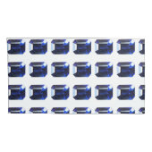 矩形サファイアブルー 枕カバー (裏面-右)