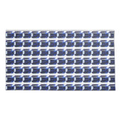 矩形サファイアブルー 枕カバー (裏面-左)