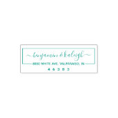 矩形シンプルの澄んミスター・アンド・ミセス セルフインキングスタンプ (デザイン)