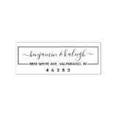 矩形シンプルの澄んミスター・アンド・ミセス ラバースタンプ (押印)