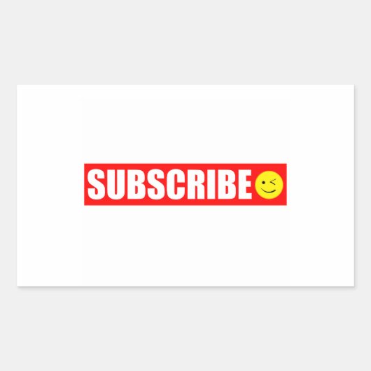 矩形ステッカーを購読 長方形シール (正面)