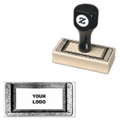矩形メタルフレームアドレスまたは文字のパーソナライズ ラバースタンプ (押印)