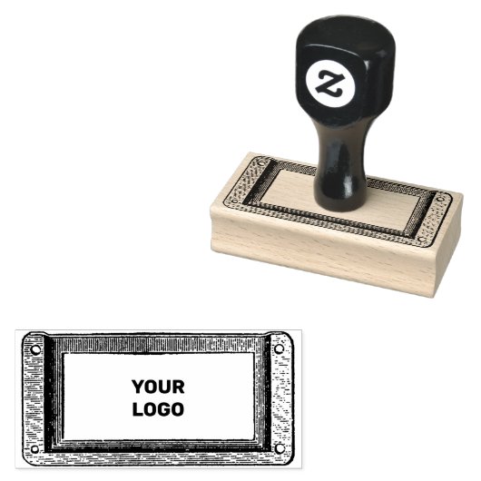 矩形メタルフレームアドレスまたは文字のパーソナライズ ラバースタンプ (押印)