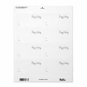 矩形モダンギフトから休日スクリプト ラベル (フルシート)