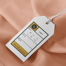 矩形縁ど書のつるラベル ギフトタグ