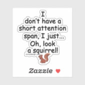 短いアテンションスパンリスことわざコンターカット シール (シート)