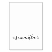 短いカーリースワッシュの署名名の座席表 テーブルナンバー (正面)