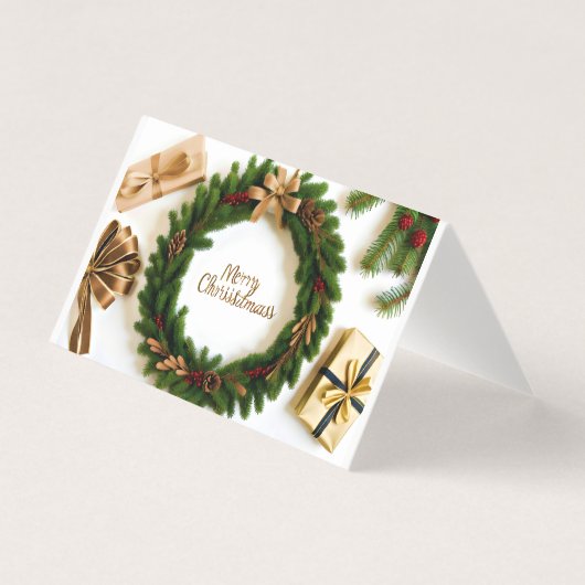 短いクリスマスの挨拶、願い、かわいいメッセージ (正面)