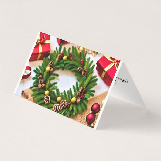 短いクリスマスの挨拶、願い、かわいいメッセージ (裏面)