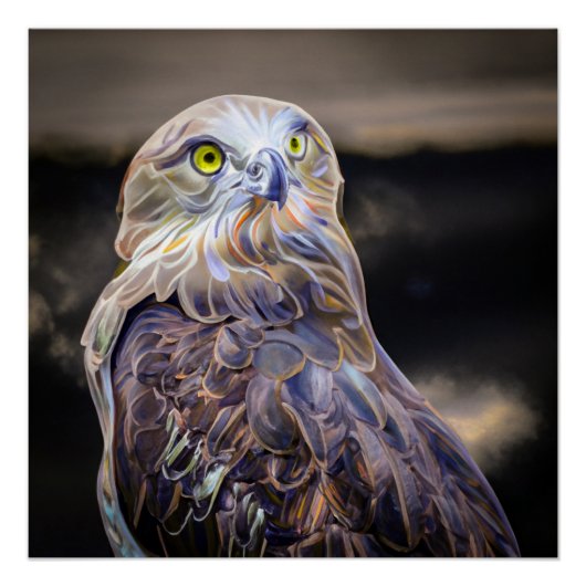 短いトー絵を描ドのデジタル的に強化された油イメージ ポスター (正面)