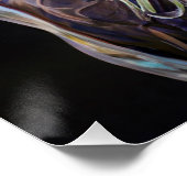 短いトー絵を描ドのデジタル的に強化された油イメージ ポスター (コーナー)