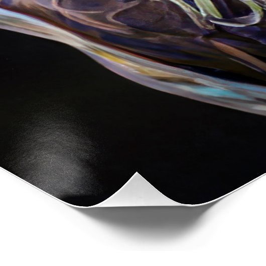 短いトー絵を描ドのデジタル的に強化された油イメージ ポスター (コーナー)