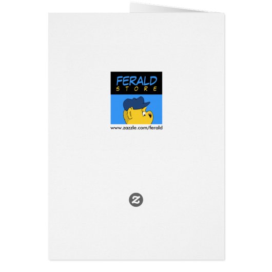 短いベッド |誕生日カード (裏面)