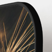 短いユニークバースト野生の草 ピックルボールラケット (左詳細)