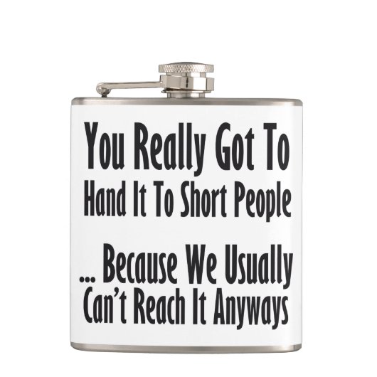 短い人々の引用文 フラスク (正面)