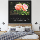 短い人生だが愛は長い（アルフレッド・テニーソン） キャンバスプリント (インサイチュ (寝室))