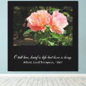 短い人生だが愛は長い（アルフレッド・テニーソン） キャンバスプリント (インサイチュ (ウッドフロア))