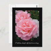 短い人生だが愛は長い(テニーソン引用文) ポストカード (正面/裏面)