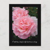 短い人生だが愛は長い(テニーソン引用文) ポストカード (正面)