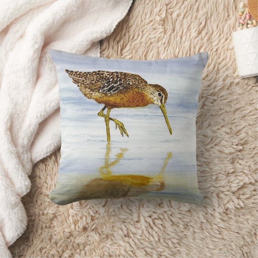 短い勘定書を出されたDowitcherの枕 クッション (ブランケット)