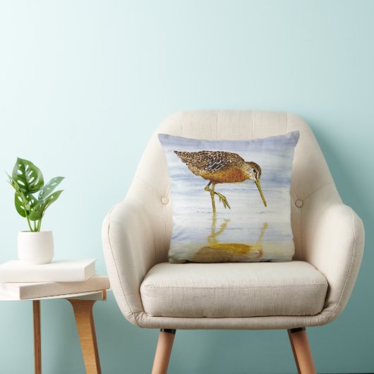 短い勘定書を出されたDowitcherの枕 クッション (椅子)