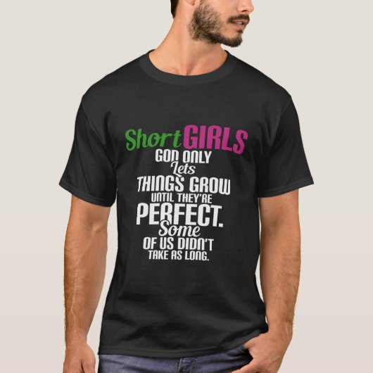 短い女の子の神は物事が成長するまで Tシャツ (正面)