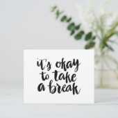 短い引用文:休憩しても良い ポストカード (スタンド正面)