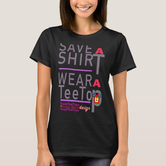 短い救衣服Aティーティーシートップ Tシャツ (正面)
