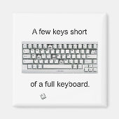 短い数鍵 マグネット (正面)